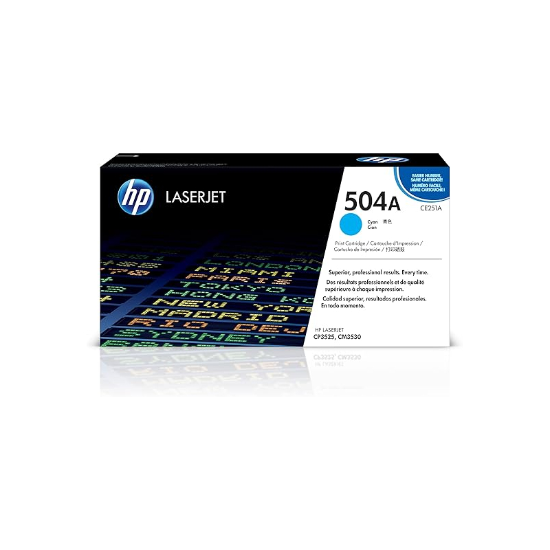 1PCE251A-1.jpg HP 504A Cyan Toner Cartridge (CP3525, CM3530) - Image 1