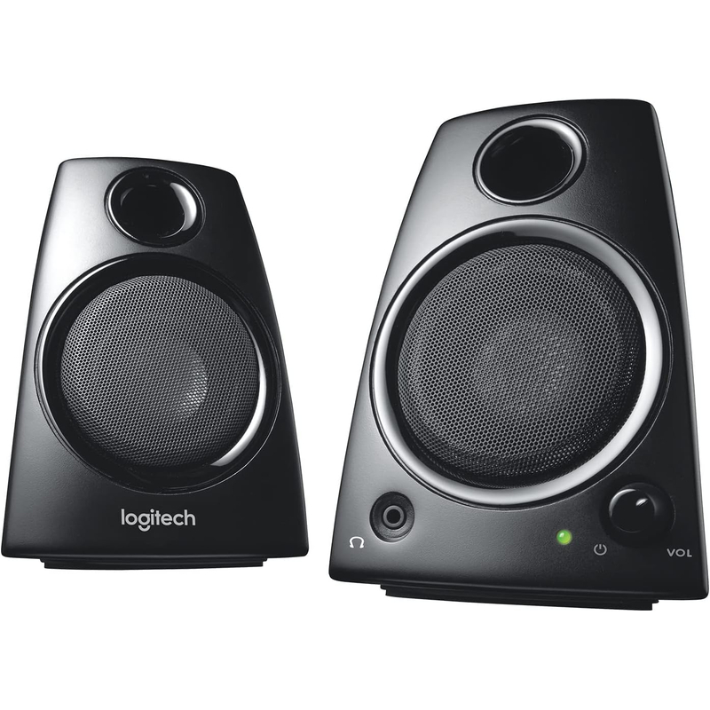 TCL - 980-000417 Logitech Z130 3.5mm 2.0 Speaker System (2-Piece) - Black - Image 1