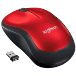 Logitech M185 Wireless Optical Mouse (Red)
