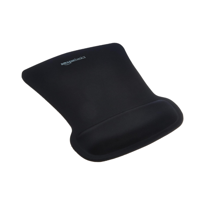 _MOUSE PADSTCL - B06X3W3TM4 Amazon Basics Gel Mouse Pad with Wrist Rest (Small, Black) - Image 1