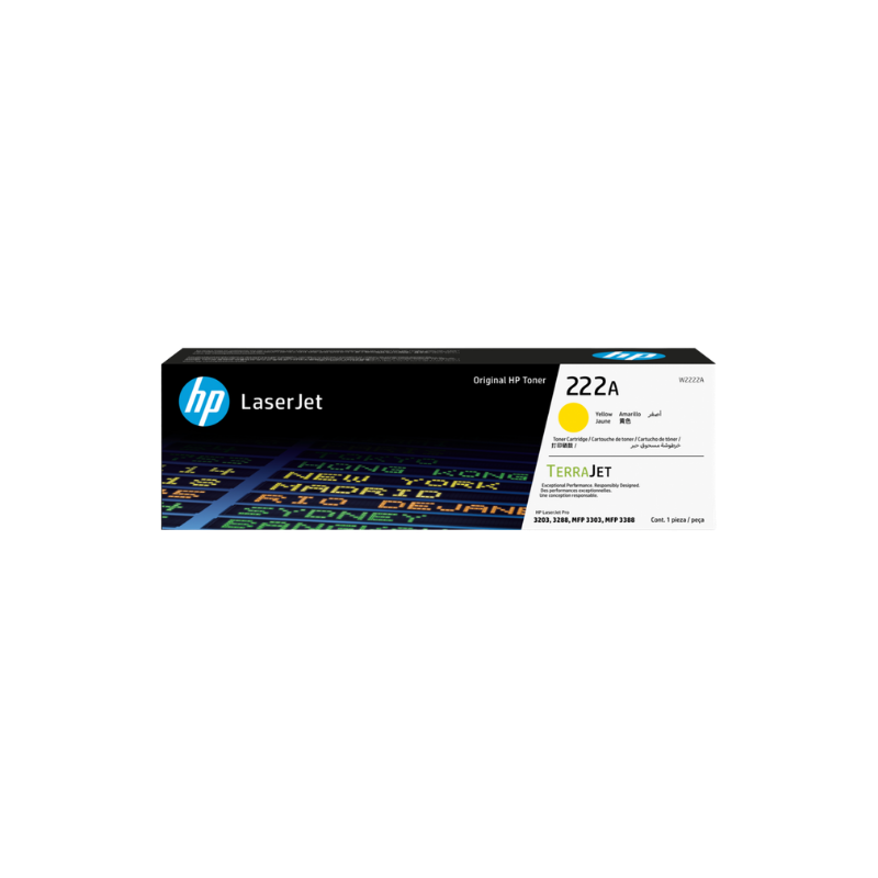 TONERTCL - 1PW2222A HP 222A Yellow LaserJet Toner - W2222A - Image 1