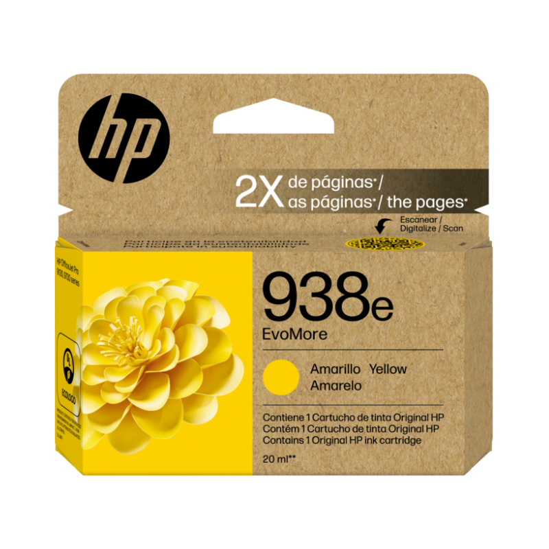 CARTRIDGESTCL - 4S6Y1PL HP 938e EvoMore Yellow Ink Cartridge - 4S6Y1PL - Image 1