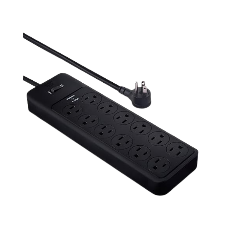 POWER PROTECTIONDESKTOPTCL - AC-12SX-D01 Amazon Basics 12-Outlet Surge Protector 4000J (Black) - Image 1
