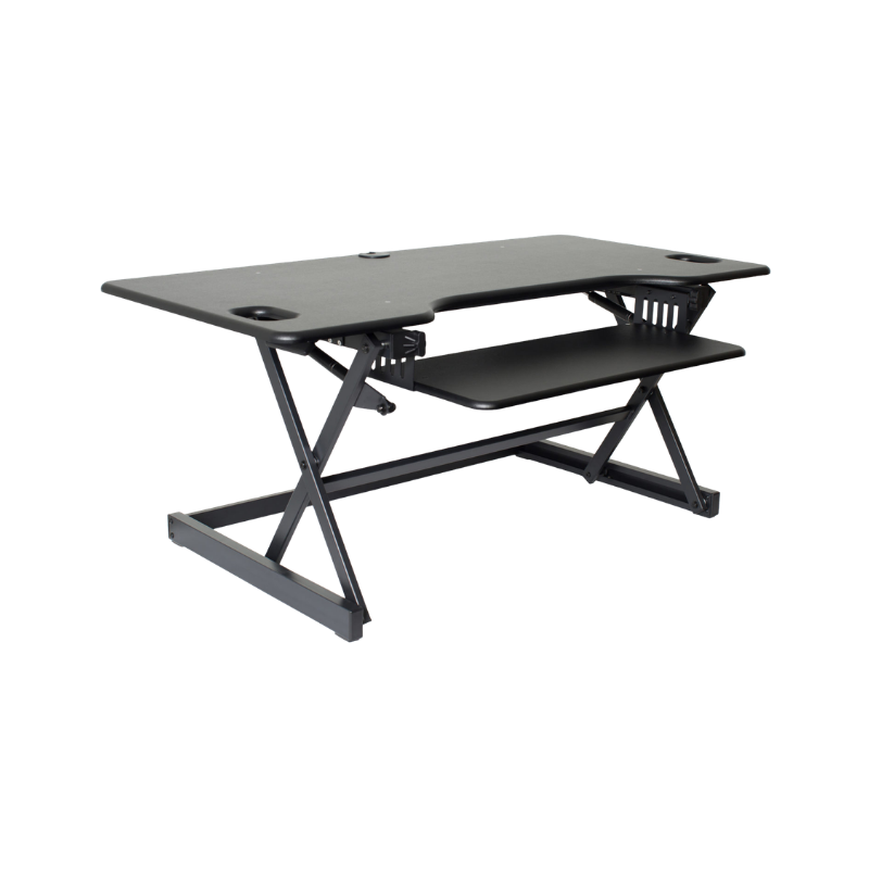 Rocelco 46″ Adjustable Desk Riser with Triple Monitor Mount